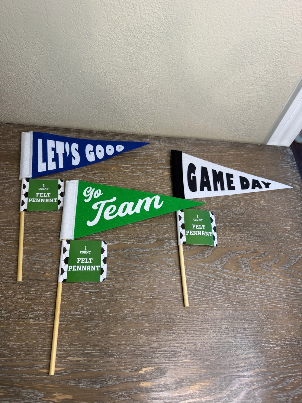 Bullseye's Playground - Felt Pennant set of 3 Sports flags